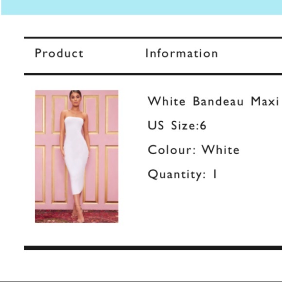 white bandeau maxi dress